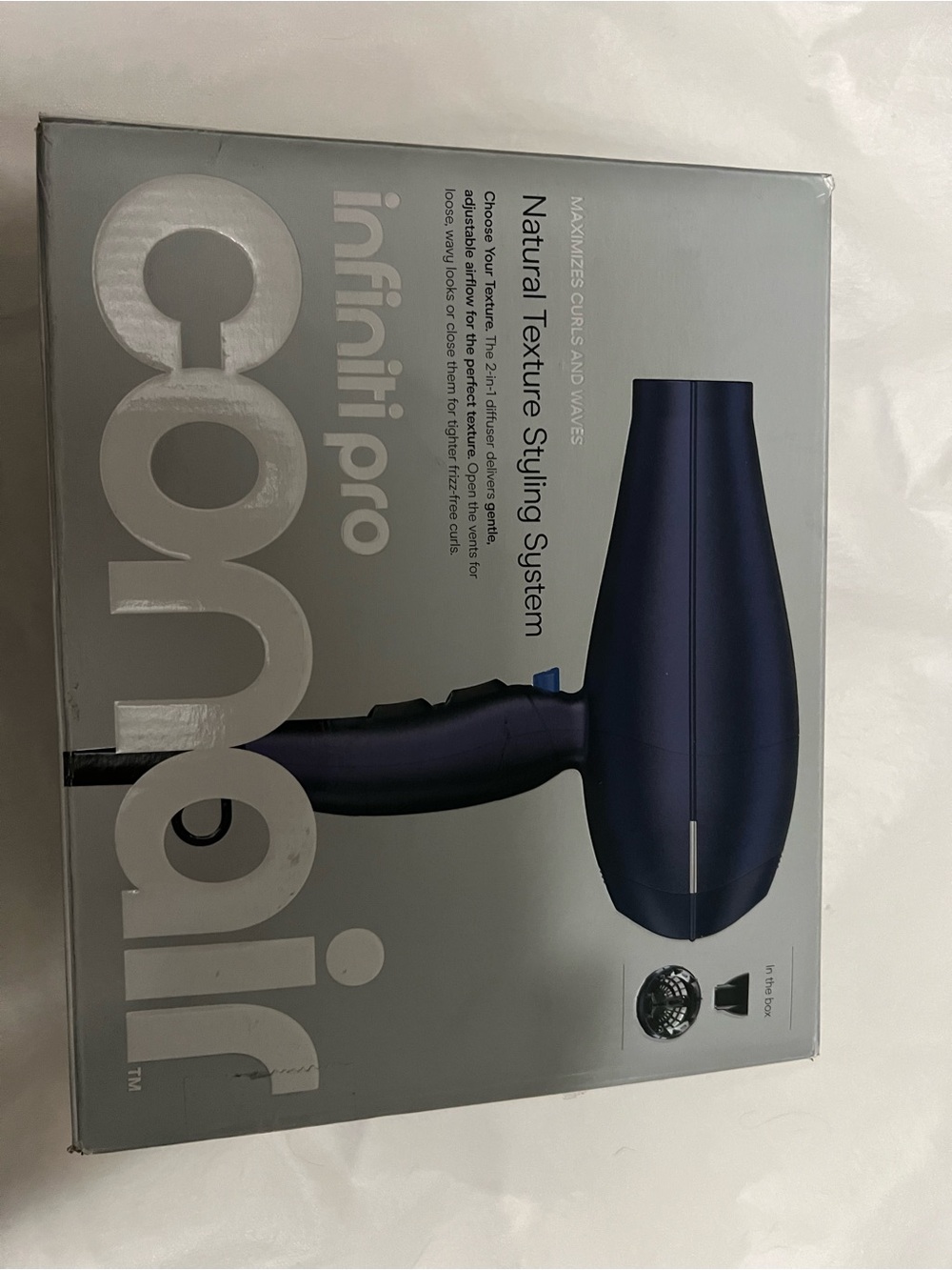 infinipro Blue Hair Dryer - Natural Texture Styling System